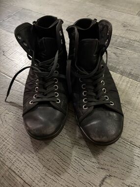 Louis Vuitton Men's Black High-Top Lace-Up Boots